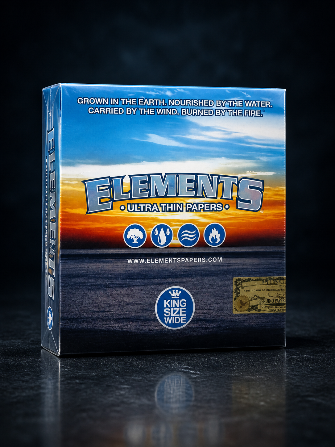 Elements Ultra Thin King Size Wide Rolling Papers – Box of 50 Packs