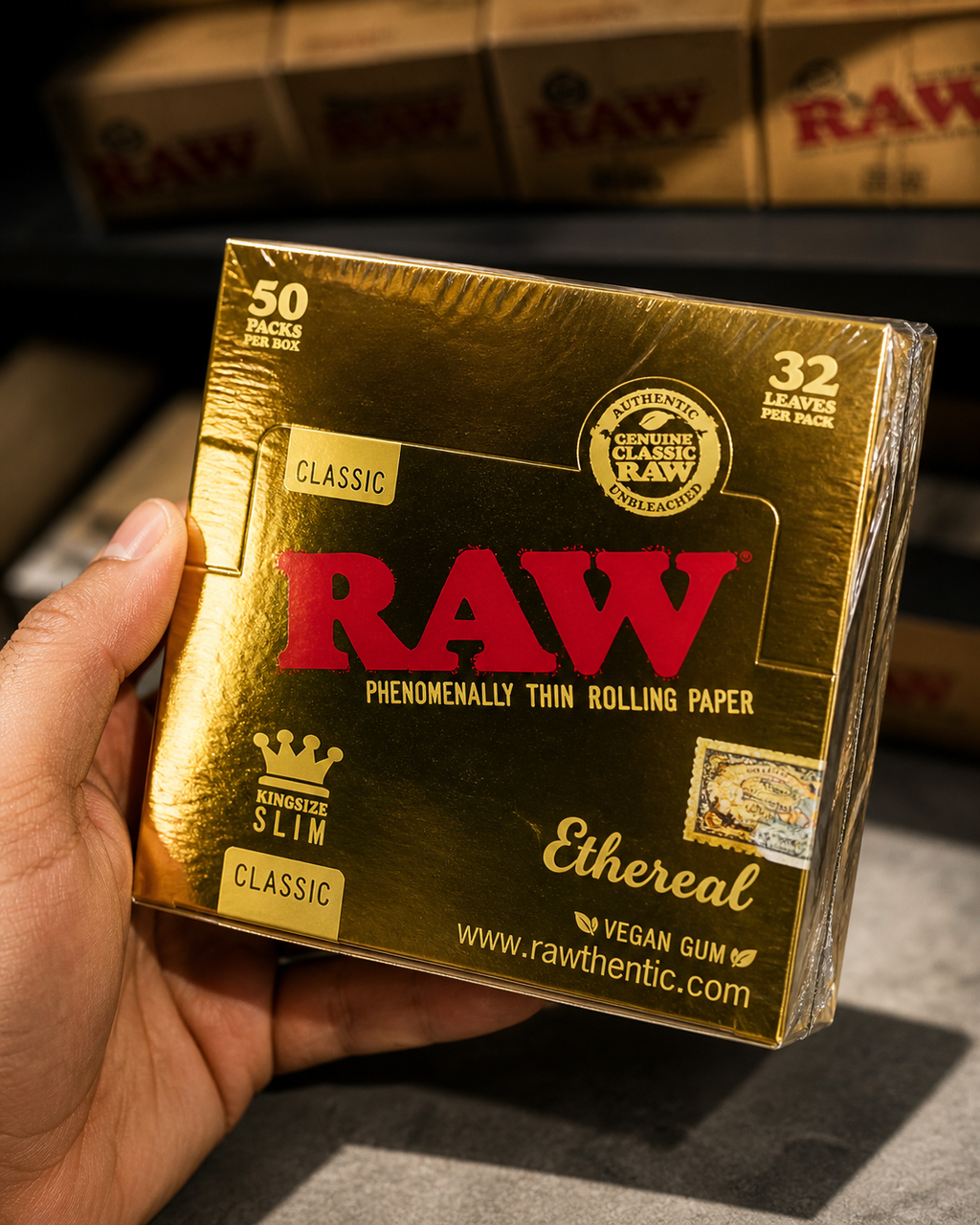 RAW gold Rolling Papers 32 Leaves – Premium Quality